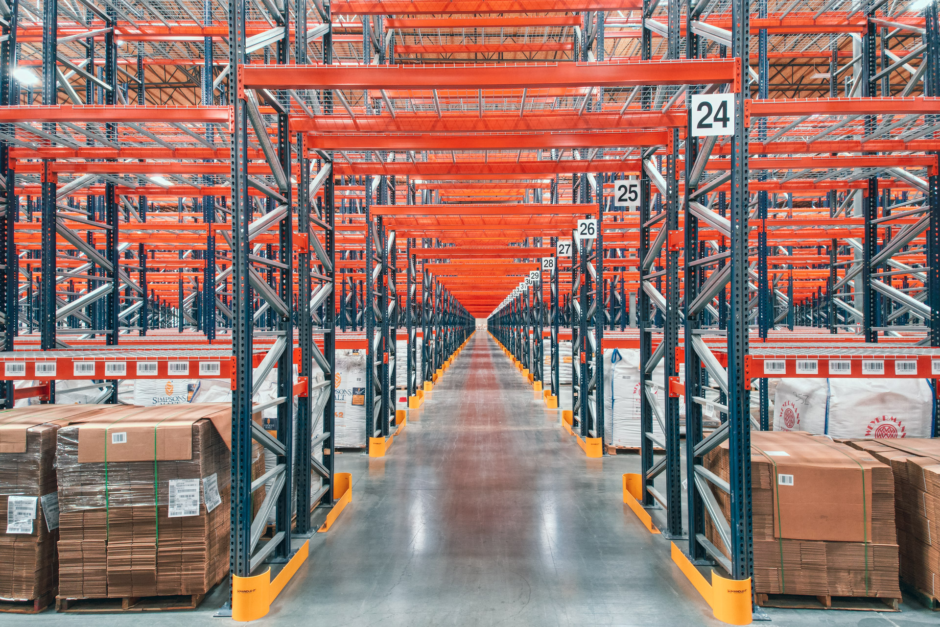 Industrial pallet racking installation in Lorain warehouse